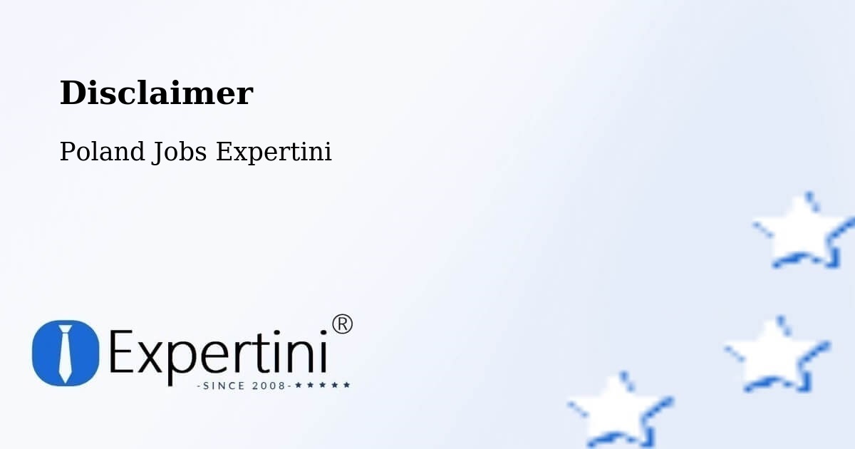 Disclaimer – Golina - Poland Jobs Expertini